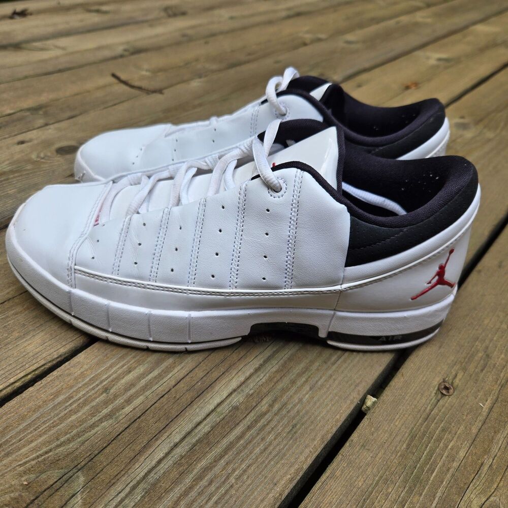 NIKE Air Jordan TE II 2 Mens 7.5 Advance White Varsity Red 395468-103 Basketball